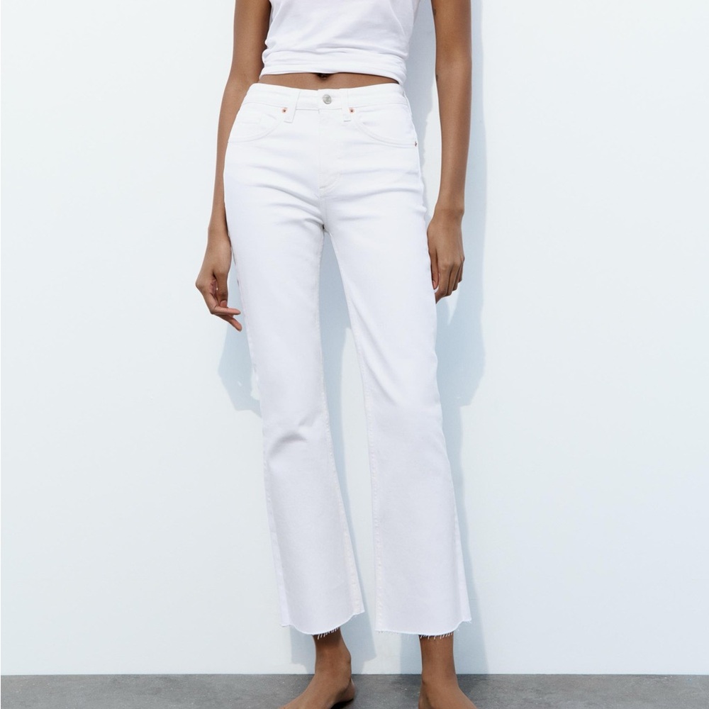 zara white wash jeans
